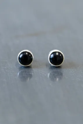 *062119 Black Stud Earrings