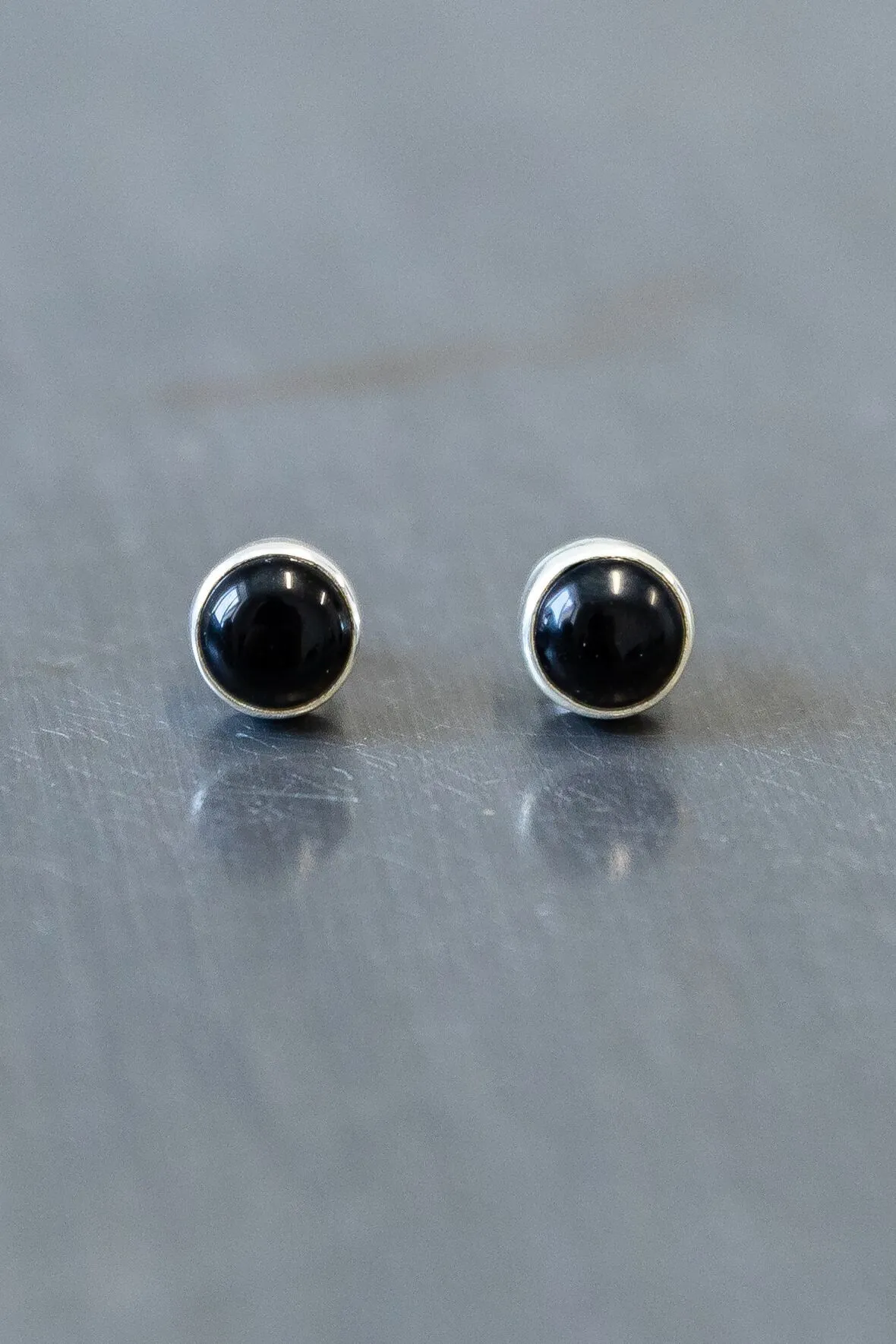 *062119 Black Stud Earrings