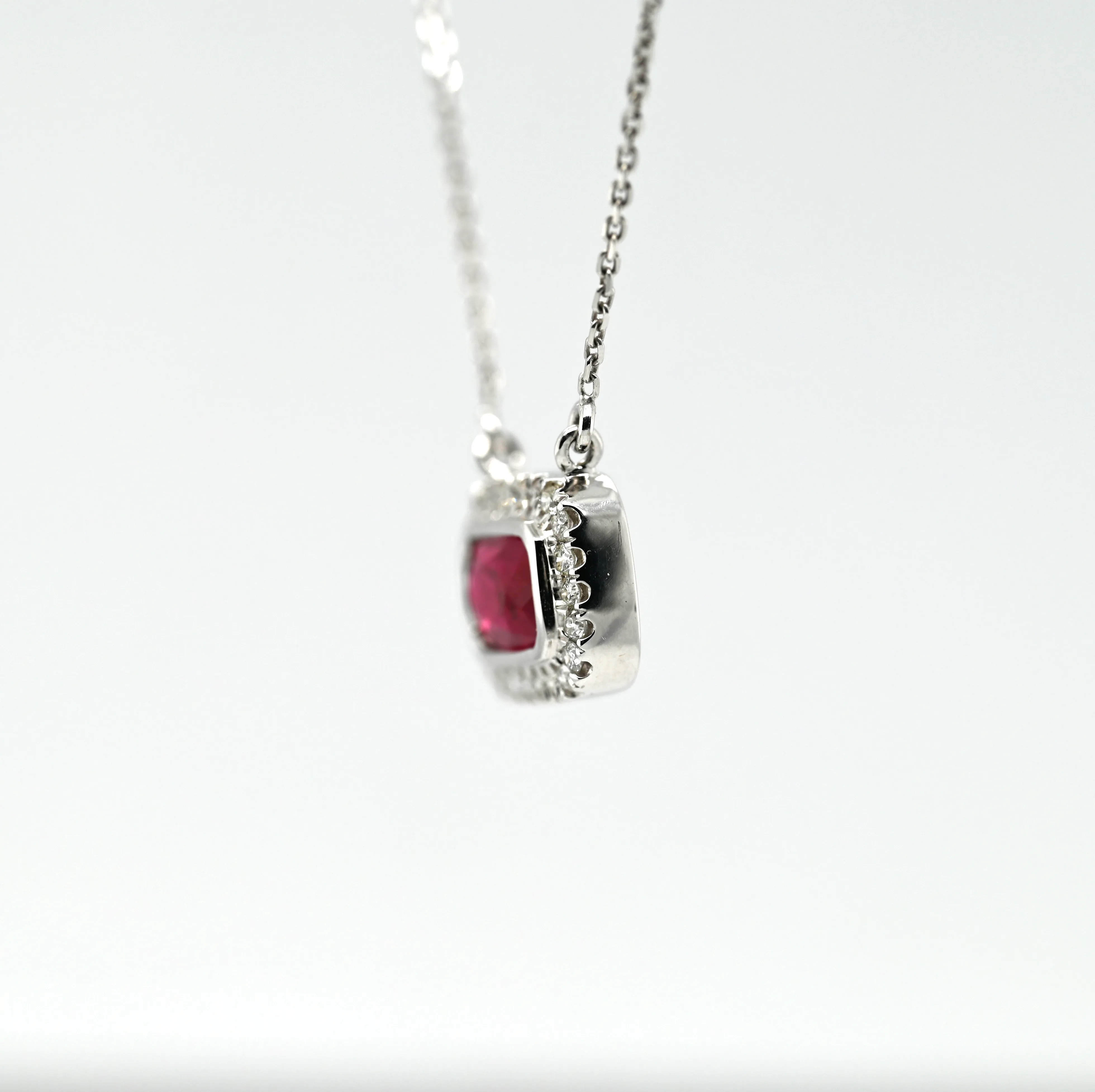 0.99CT RUBY & DIAMOND CUSTOM PENDANT