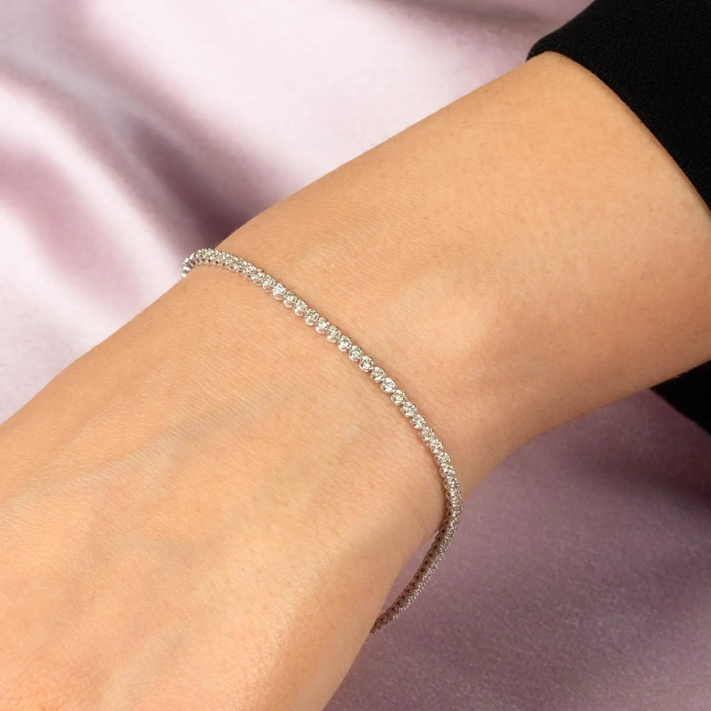 1 Carat Diamond Tennis Bracelet 14K by By Adina Eden