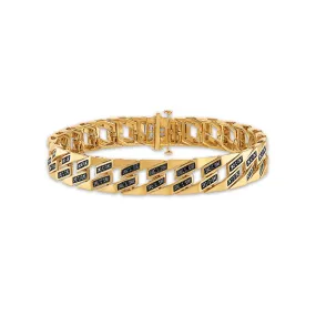 1 CTW Diamond Fashion 8.5-inch Bracelet in Gold Plated Sterling Silver