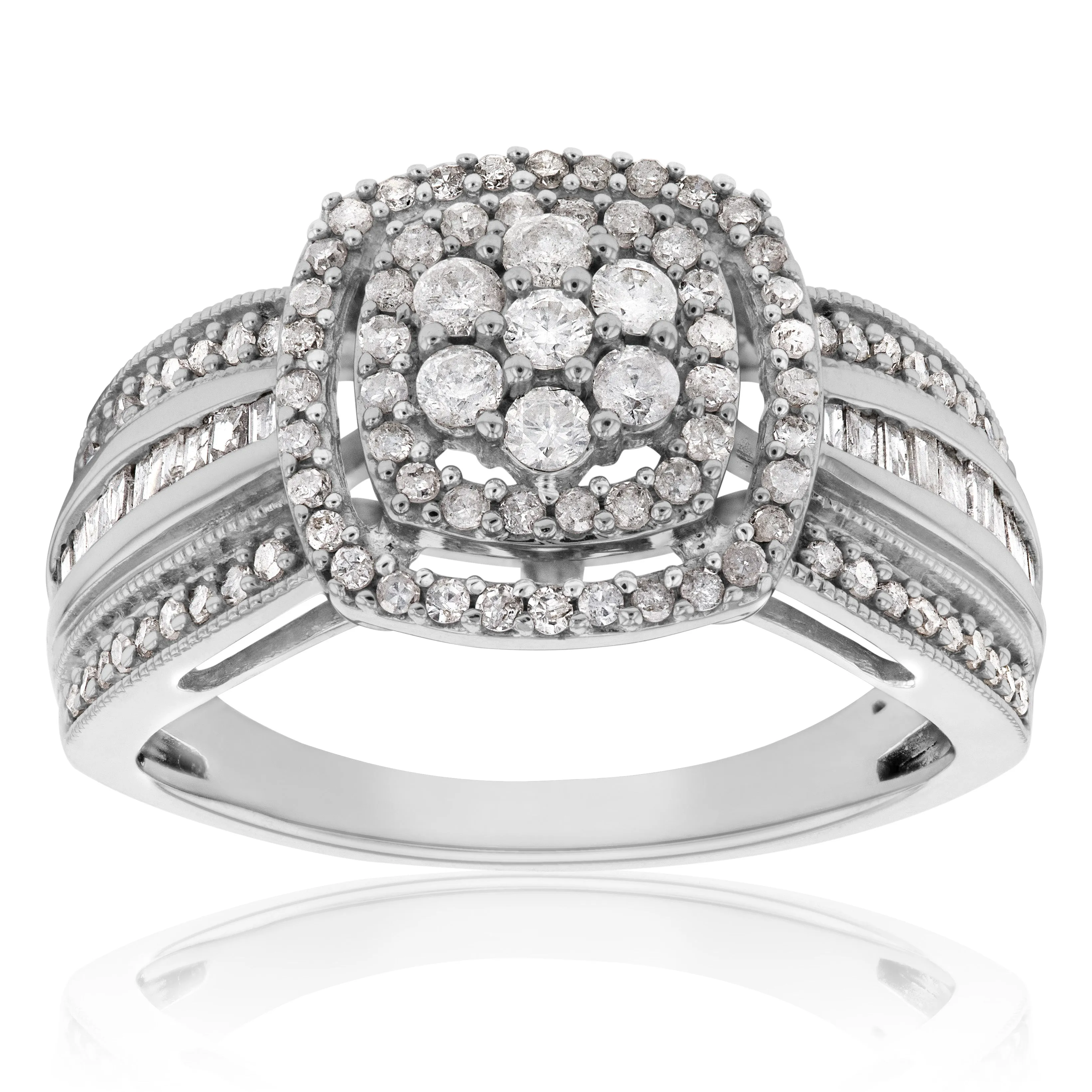 10ct White Gold 3/4 Carat Diamond Ring