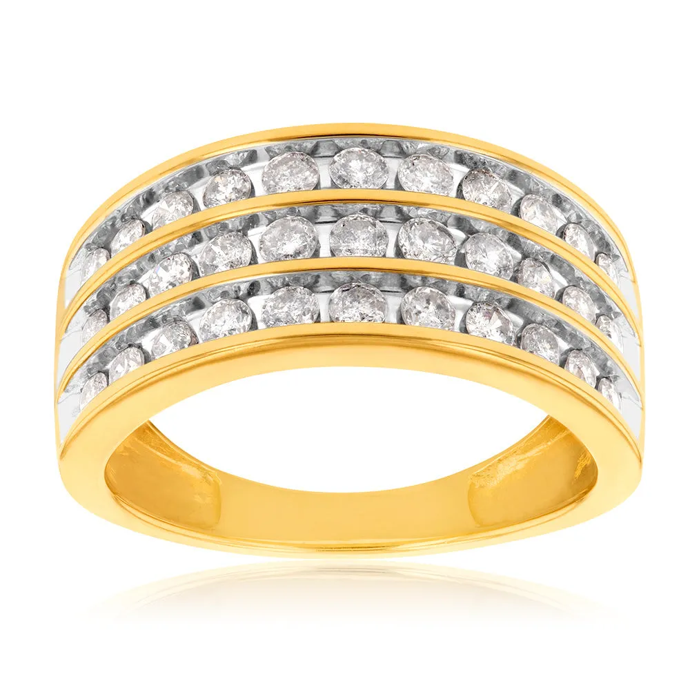 10ct Yellow Gold 1 Carat Diamond Ring