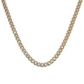 10K HOLLOW YELLOW GOLD DIAMOND CUT CUBAN LINK CHAIN