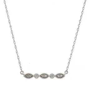 10K White Gold Diamond Necklace