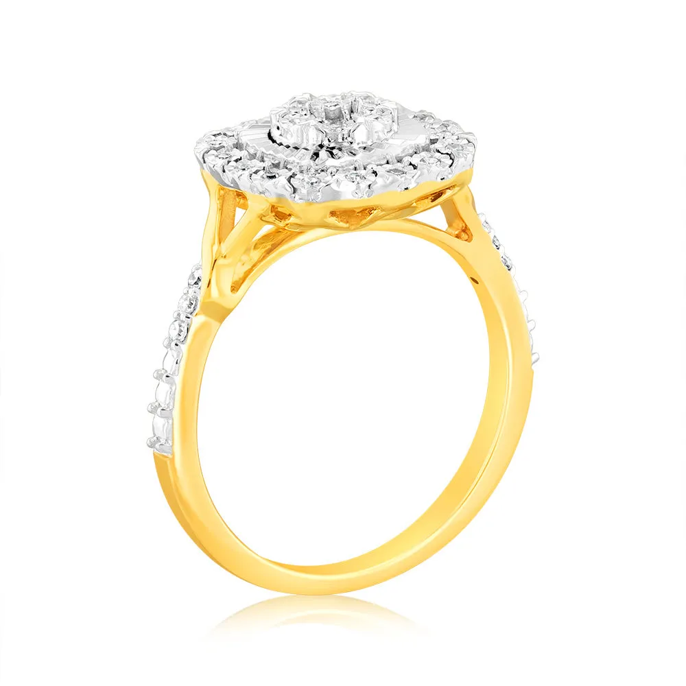 1/10 Carat Luminesce Lab Grown Diamond Ring In 9ct Yellow Gold