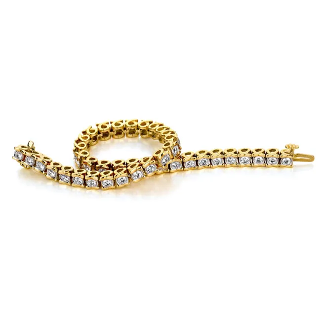 1/2 CTW Diamond 8-inch Tennis Bracelet in 10KT Yellow Gold