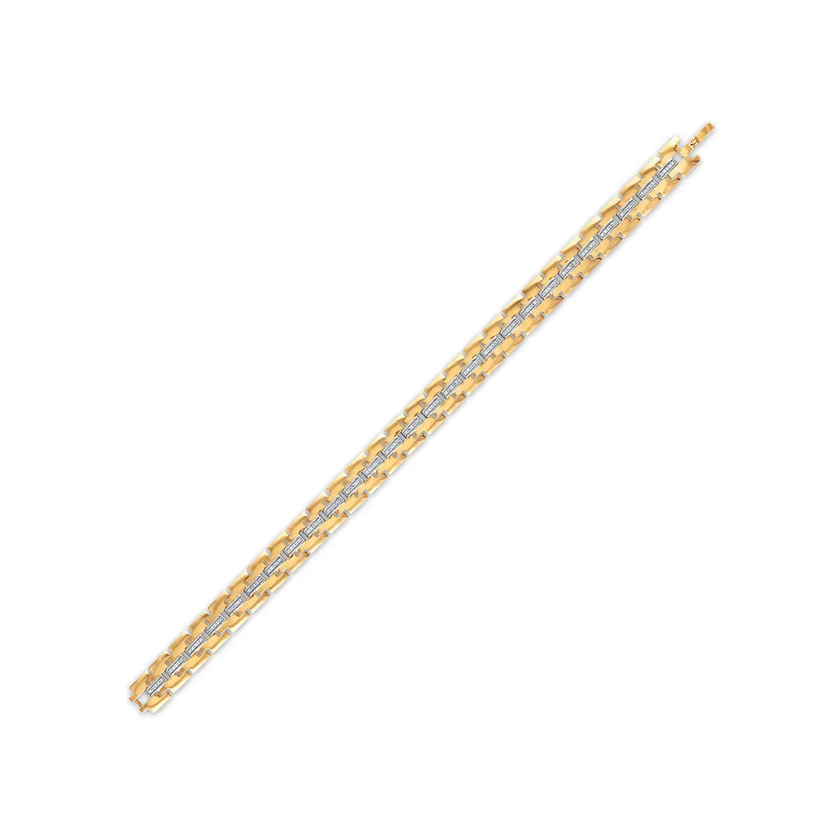 1/2 CTW Diamond Fashion 8.5-inch Bracelet in Gold Plated Sterling Silver