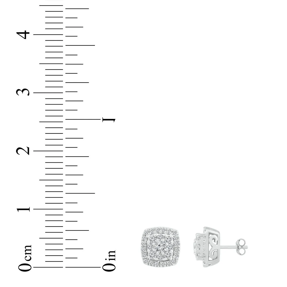 1/3 CTW Diamond Fashion Stud Earrings in 10KT White Gold