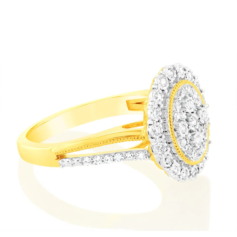 1/4 Carat Luminesce Lab Grown Diamond Ring In 9ct Yellow Gold