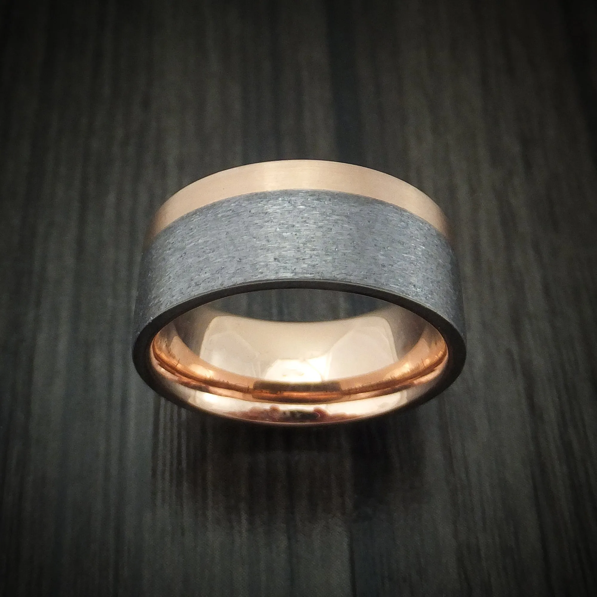 14K Gold and Tantalum Men's Ring Custom Made Band