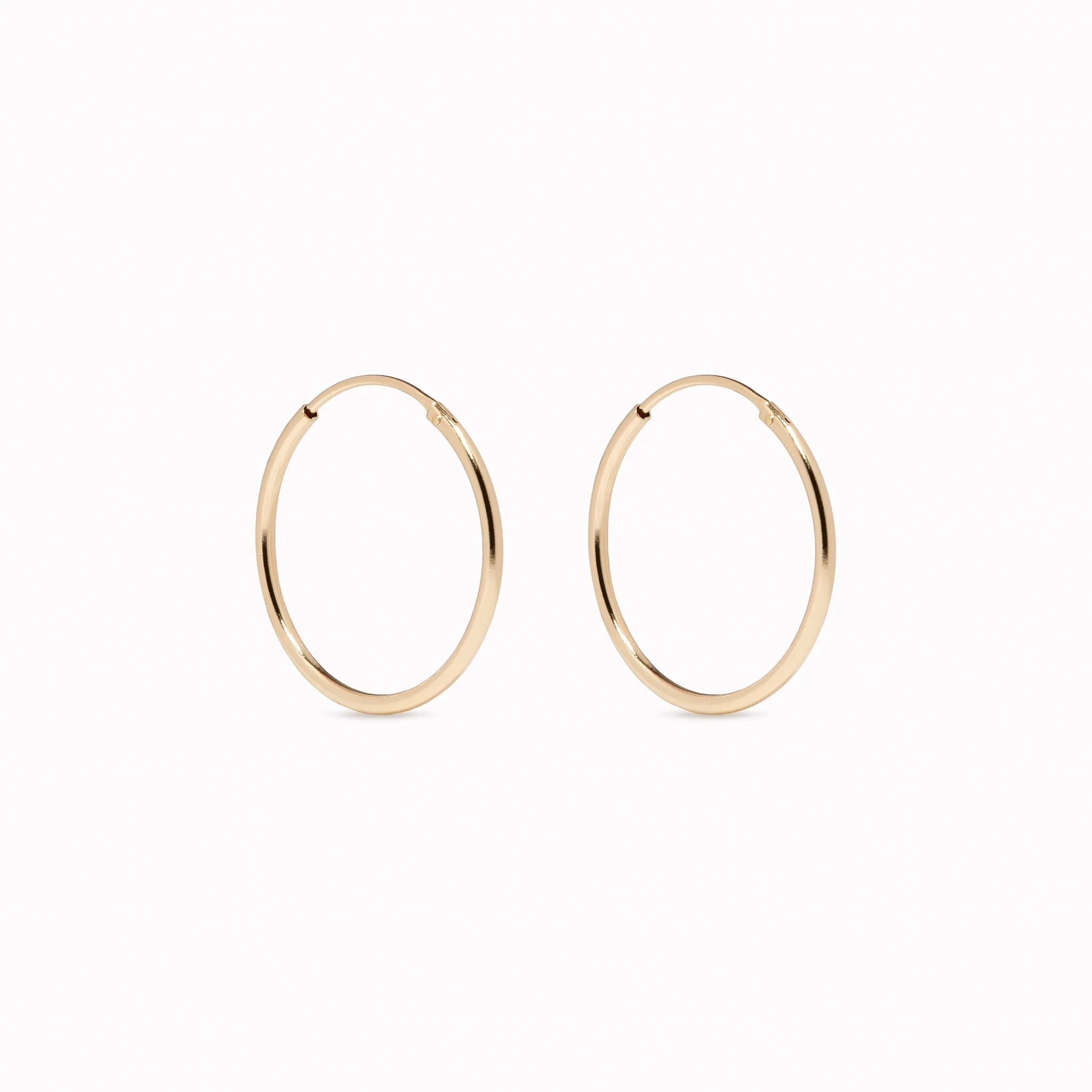 14k Gold Hoops 18mm - Sonia