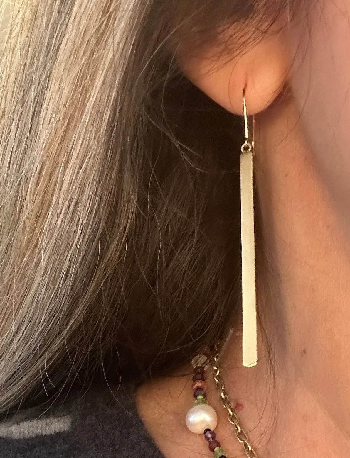 14K Gold Matchstick Earrings