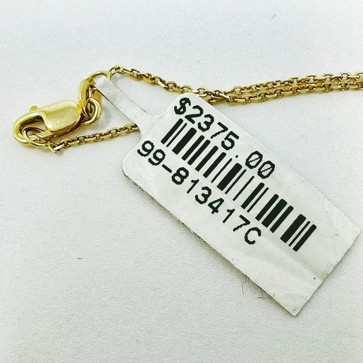 14K Gold Necklace with Bezel Set Diamond