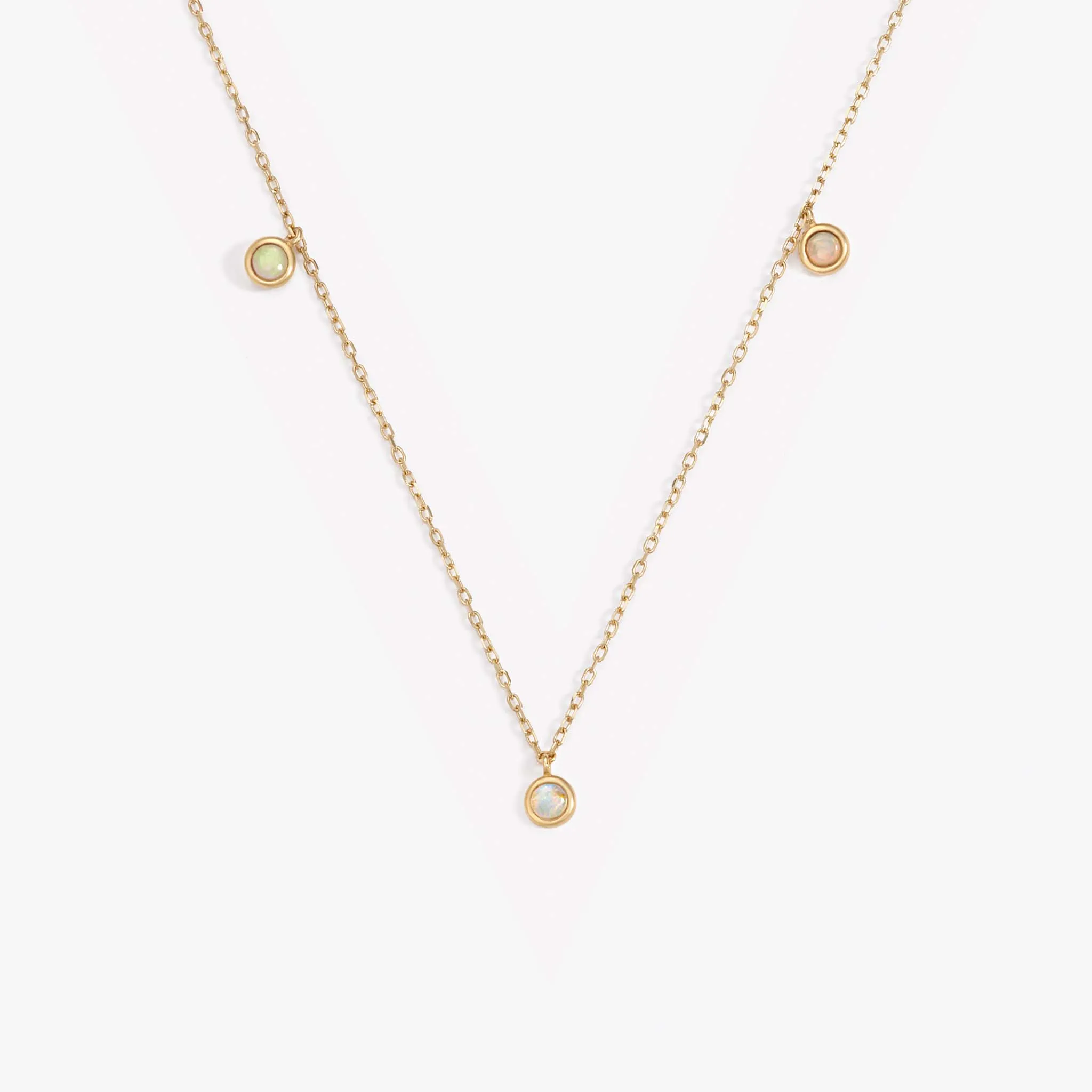 14k Gold Opal Necklace - Jasmi