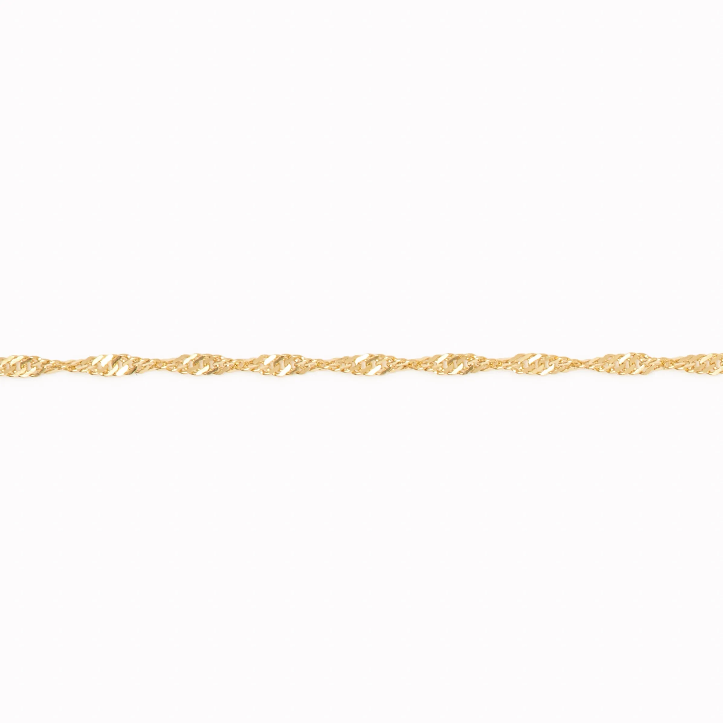 14k Gold Singapore Chain Necklace - Saskia