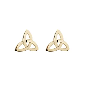 14K Gold Trinity Knot Stud Earrings