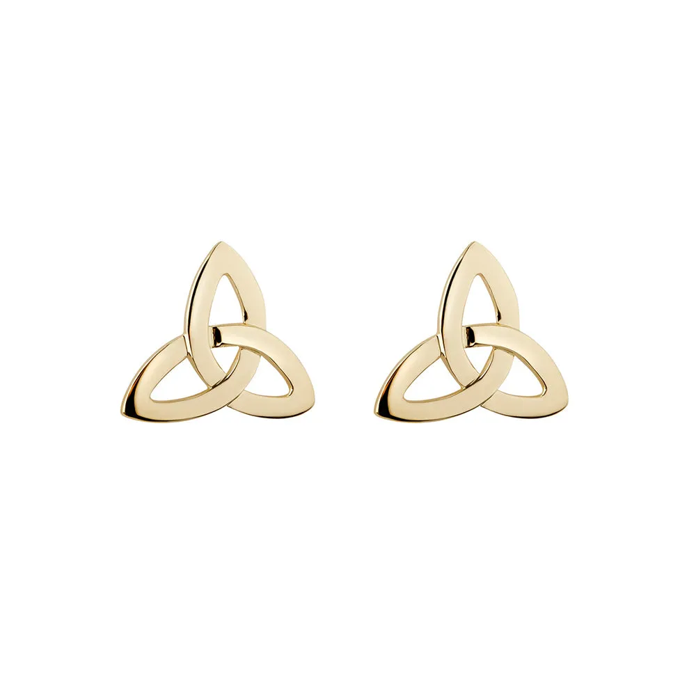 14K Gold Trinity Knot Stud Earrings