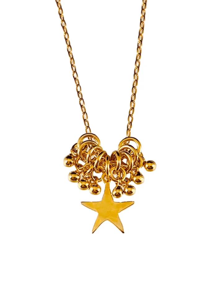 16” Yellow Gold Vermeil Star Charm Necklace