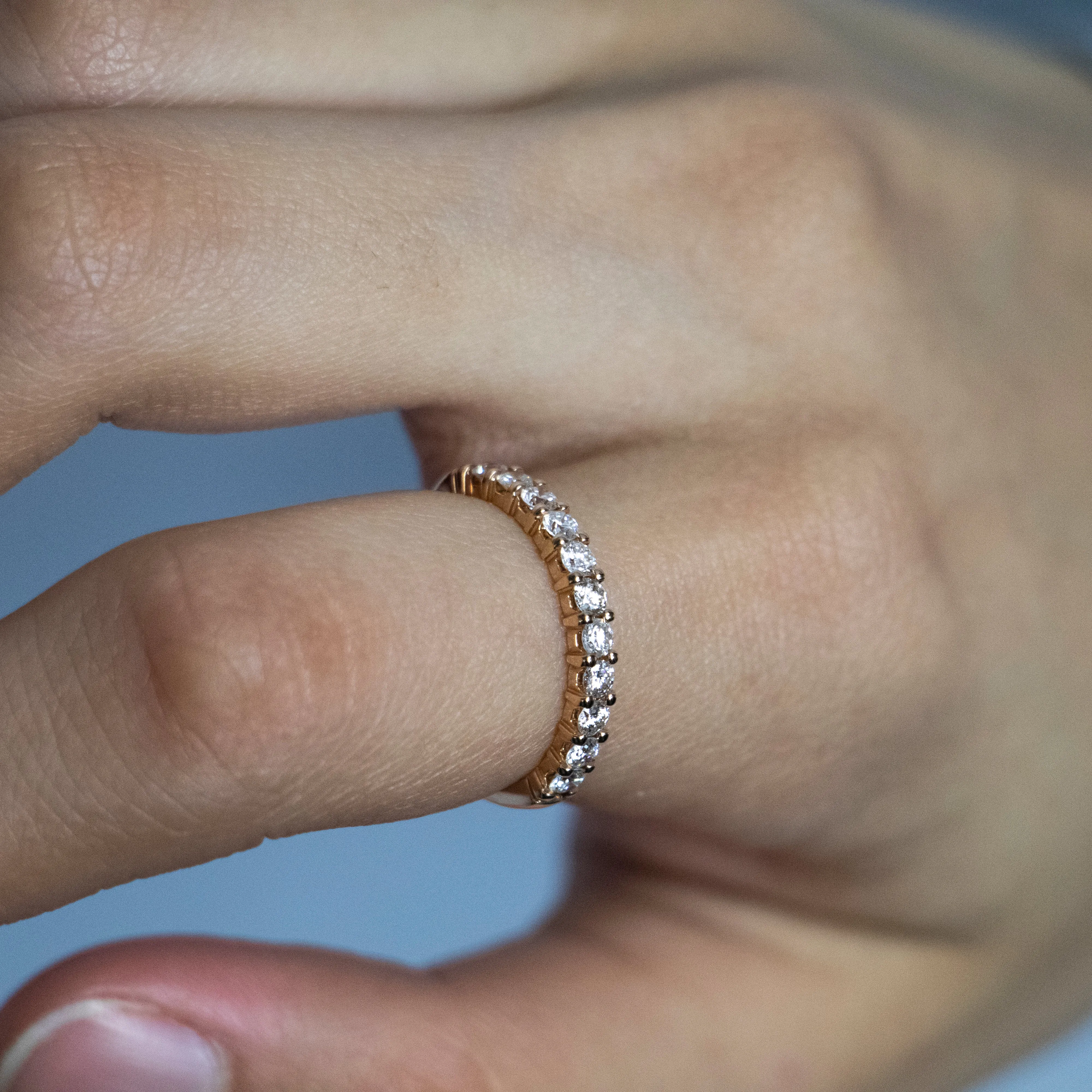 18ct Rose Gold Ring With 1/2 Carats Of Diamonds