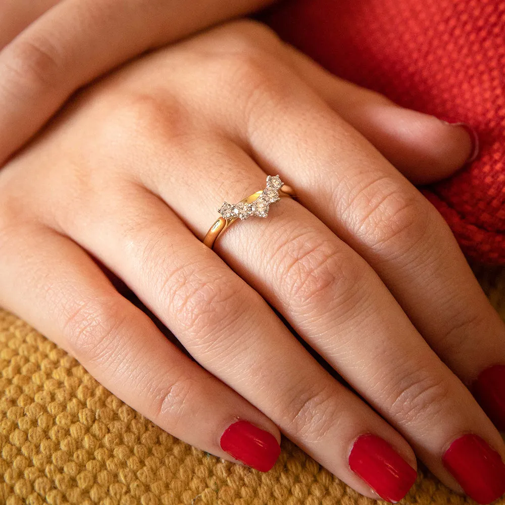 18ct Yellow Gold & White Gold Ring With 0.5 Carats Of Brilliant Cut Diamonds