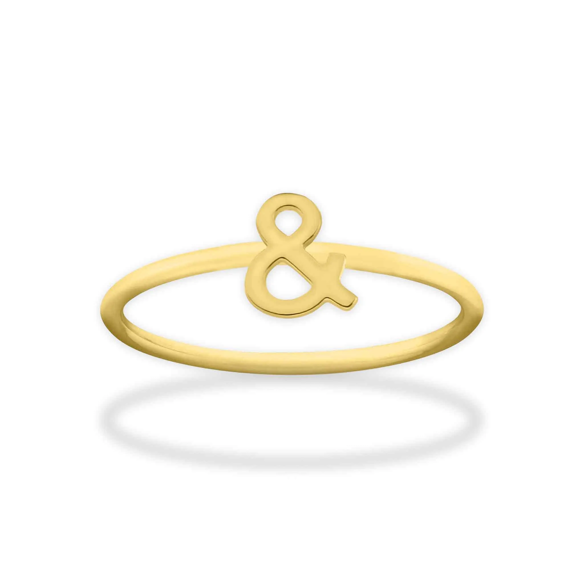 18k Gold PVD Coated Stainless Steel Symbol Stacking Rings / ZRJ9023