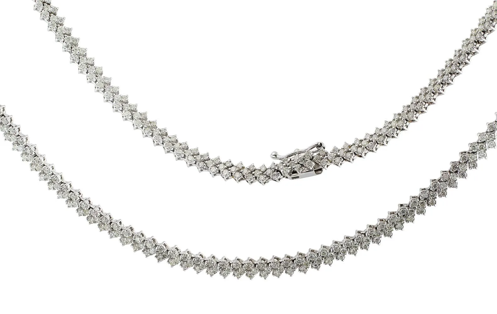 18k White Gold 5ct Diamond Necklace