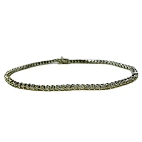 18K White Gold Tennis Bracelet with 83 Diamonds