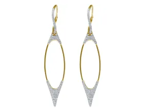 18kt Diamond Marquise Long Chandelier Earrings