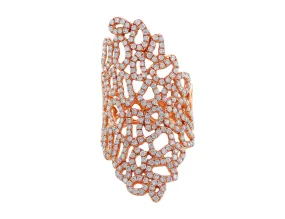 18kt Rose Gold Diamond Lace Ring