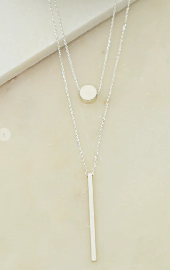 2 Layer Charm Necklace - 2 Colors