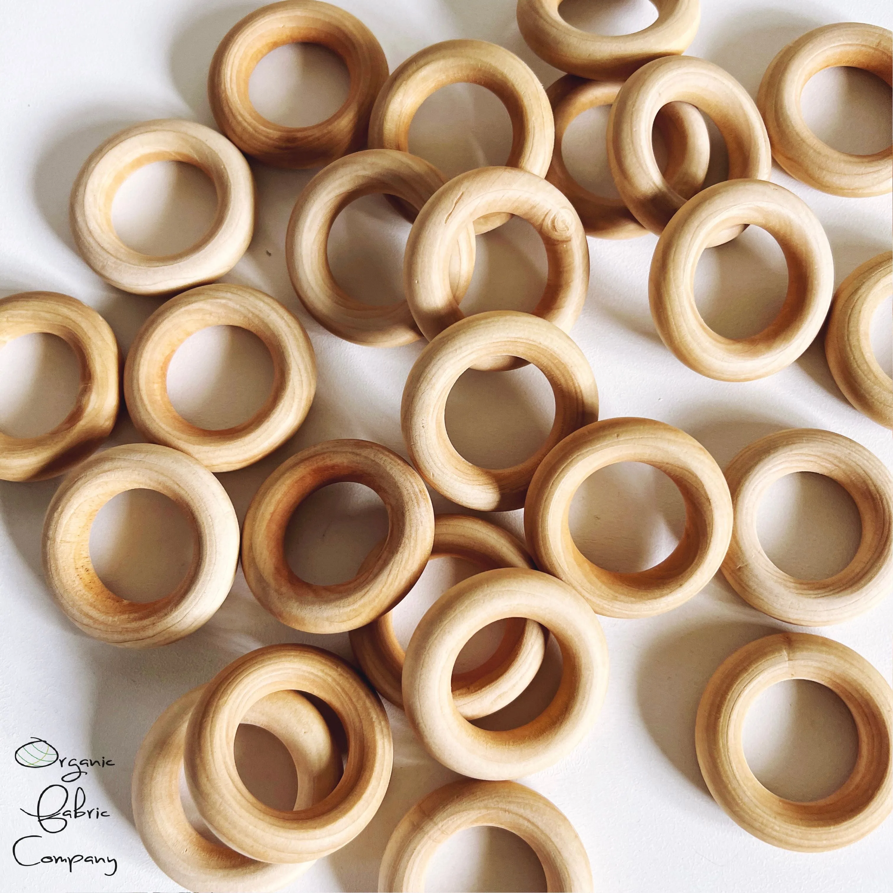 2.25" Diameter - Natural Maple Wood Rings - Certified CPSIA Compliant - Teething Nursing Toy