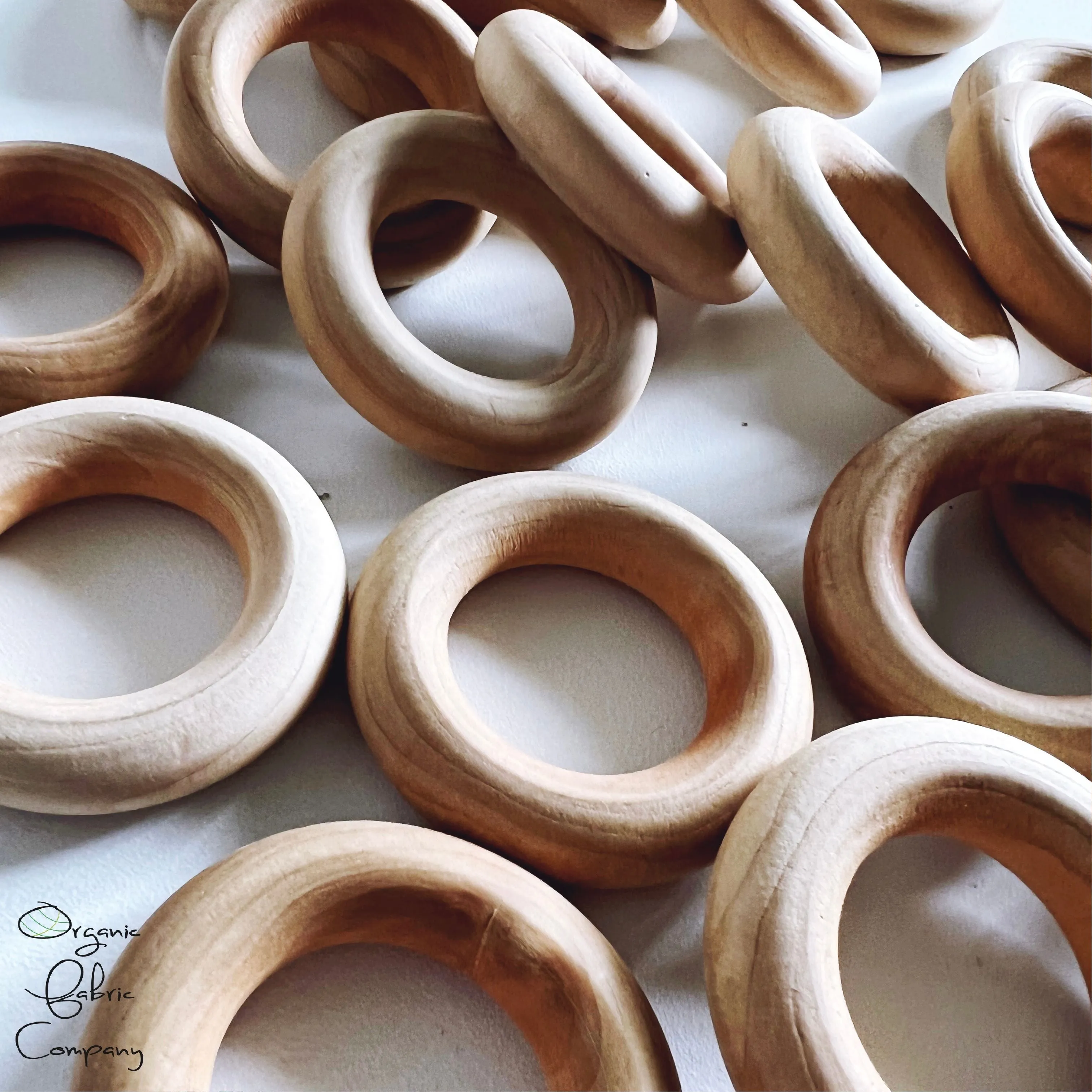 2.25" Diameter - Natural Maple Wood Rings - Certified CPSIA Compliant - Teething Nursing Toy