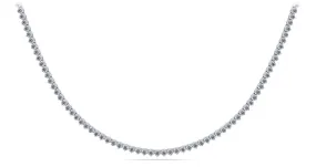 3 Prong Riviera Diamond Necklace with 14.52 ct.(finished) 3.2mm