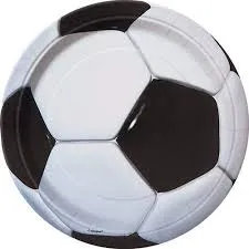 3D Soccer Ball 9" Paper Plates