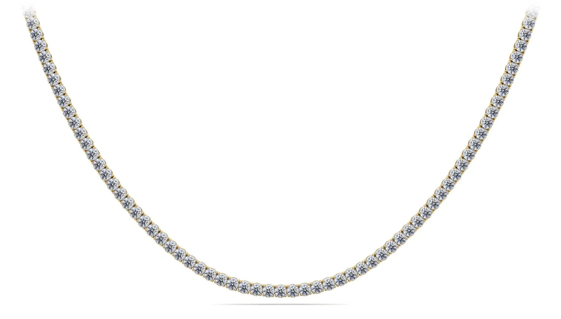 4 Prong Riviera Diamond Necklace with 11.61 ct.(finished) 2.8mm