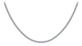 4 Prong Riviera Diamond Necklace with 13.92 ct.(finished) 3.1mm