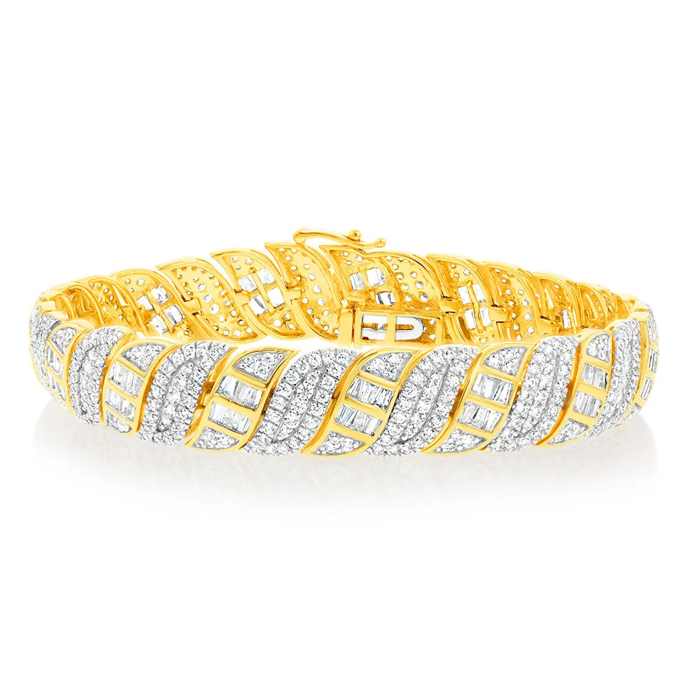 5 Carat Luminesce Lab Grown Diamond Bracelet in 9ct Yellow Gold