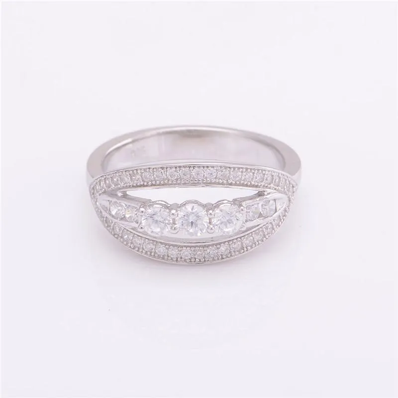 925 Sterling Silver Crystal Ring for Women