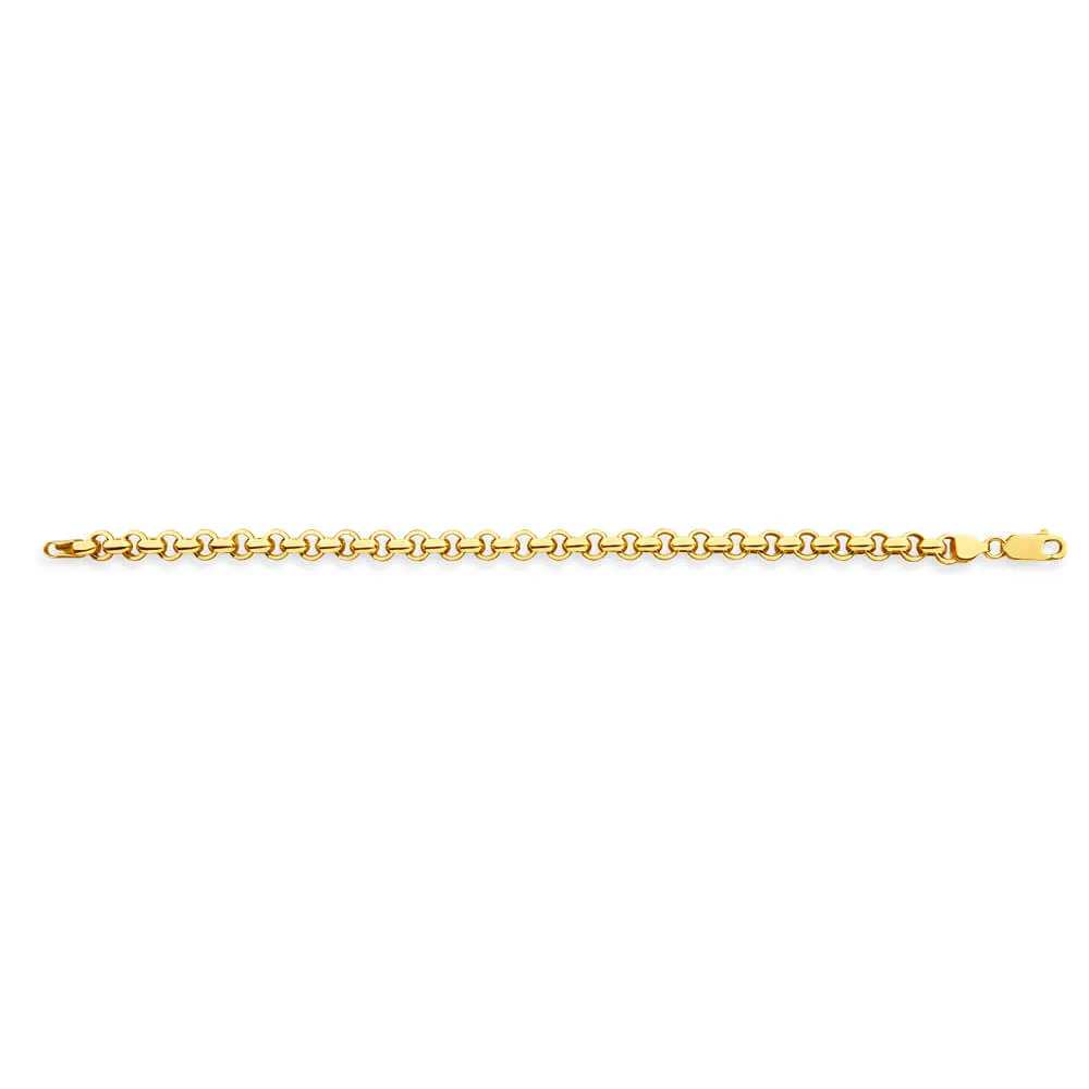 9ct Gorgeous Yellow Gold Silver Filled Belcher Bracelet