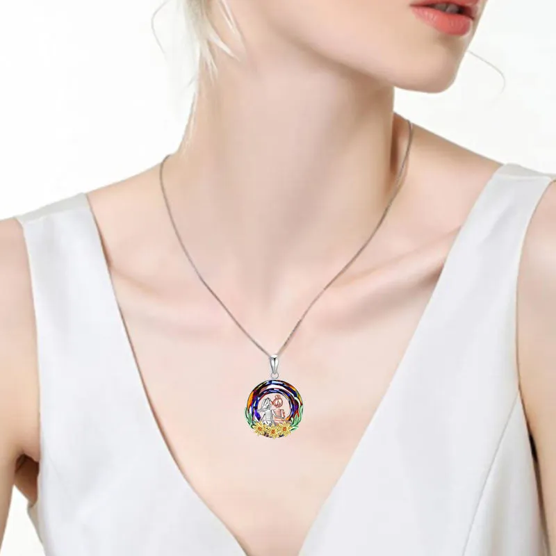 A Sister Is GOD's Way Of Making Sure We Never Walk Alone Crystal Necklace