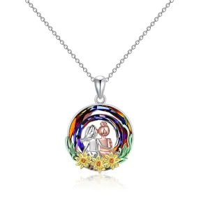 A Sister Is GOD's Way Of Making Sure We Never Walk Alone Crystal Necklace