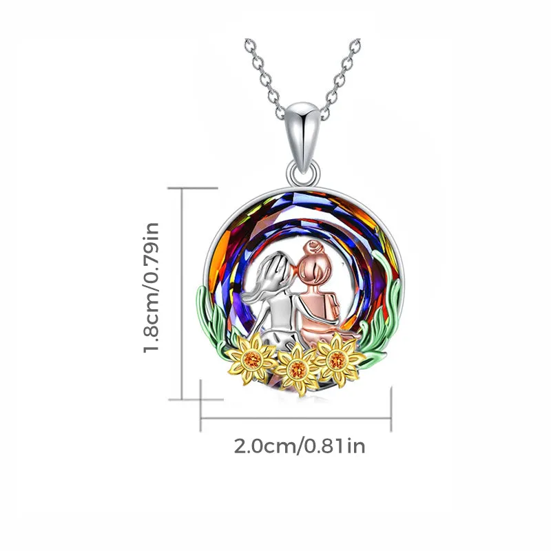 A Sister Is GOD's Way Of Making Sure We Never Walk Alone Crystal Necklace