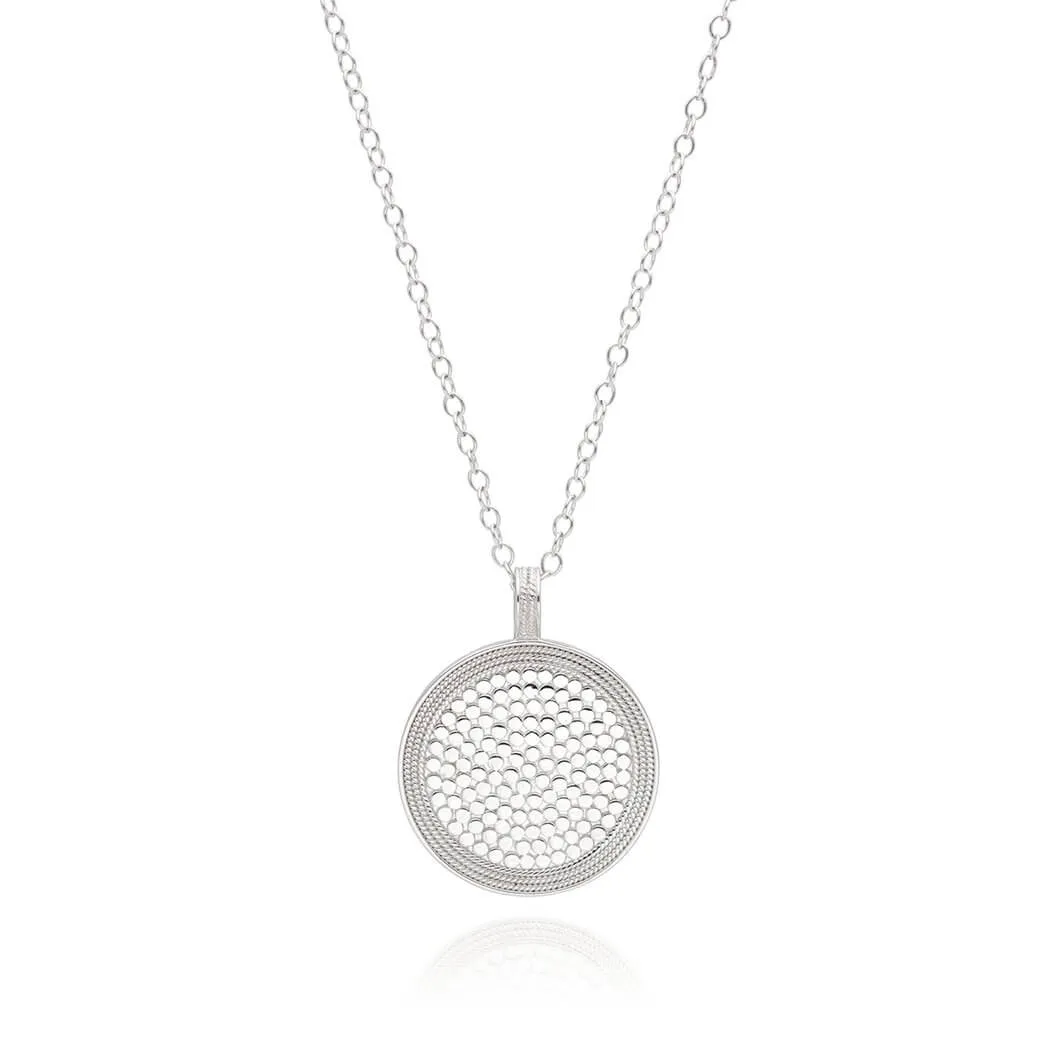 AB 1899N gold and silver large circle necklace