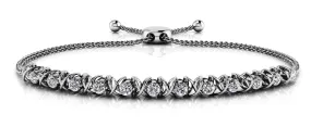 Adjustable X Link Lab-Grown Diamond Bracelet with 0.74 ct.(finished) 2.6mm