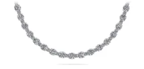 Affectionately Yours Diamond Tennis Diamond Necklace with 7.30 ct.(finished) 1.4mm, 2.6mm