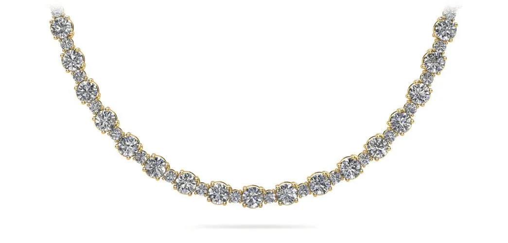 Affectionately Yours Diamond Tennis Lab-Grown Diamond Necklace with 14.91 ct.(finished) 2mm, 3.6mm