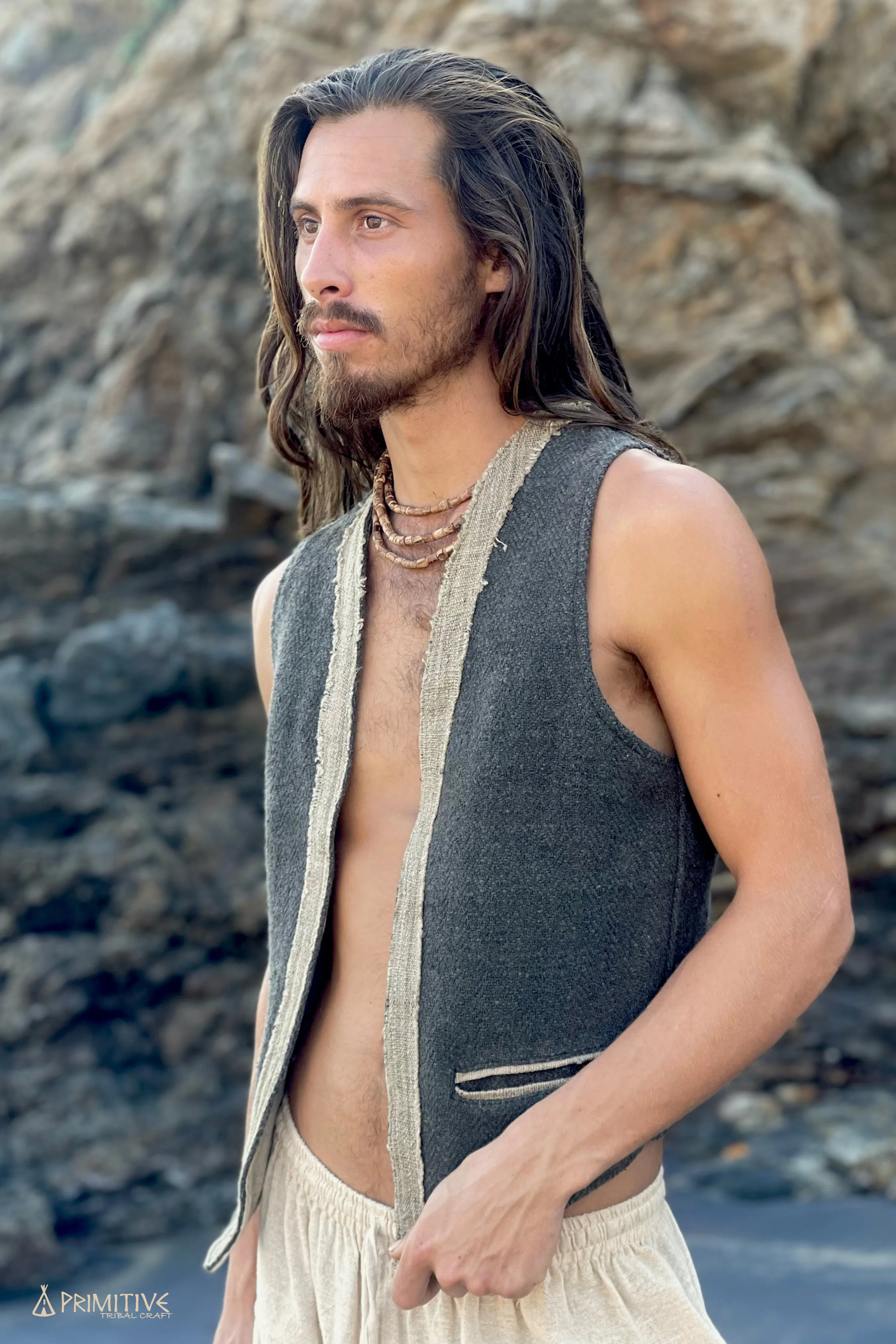 Aguila Vest ⋙⋘ Handwoven Hemp Wool