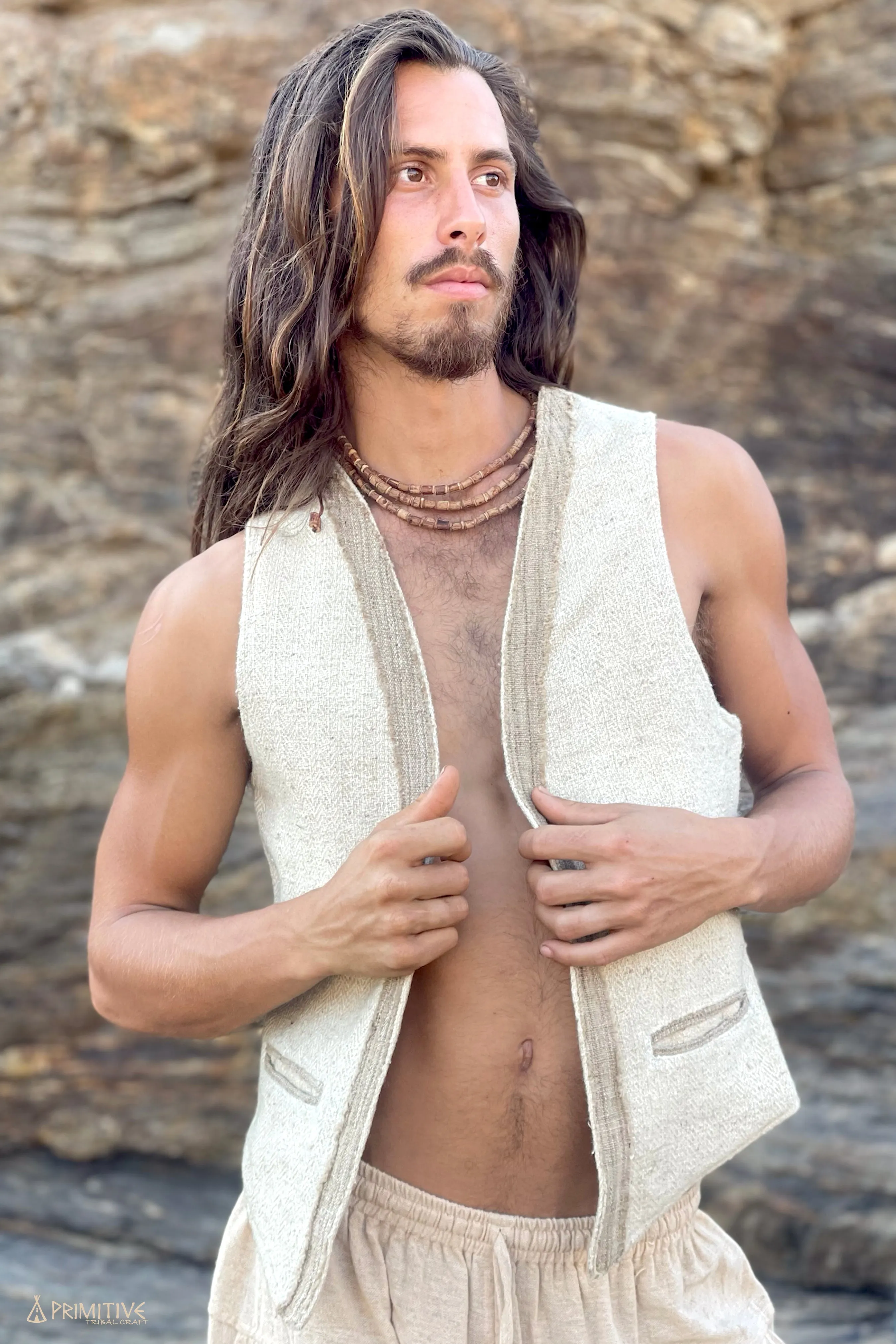 Aguila Vest ⋙⋘ Handwoven Hemp Wool