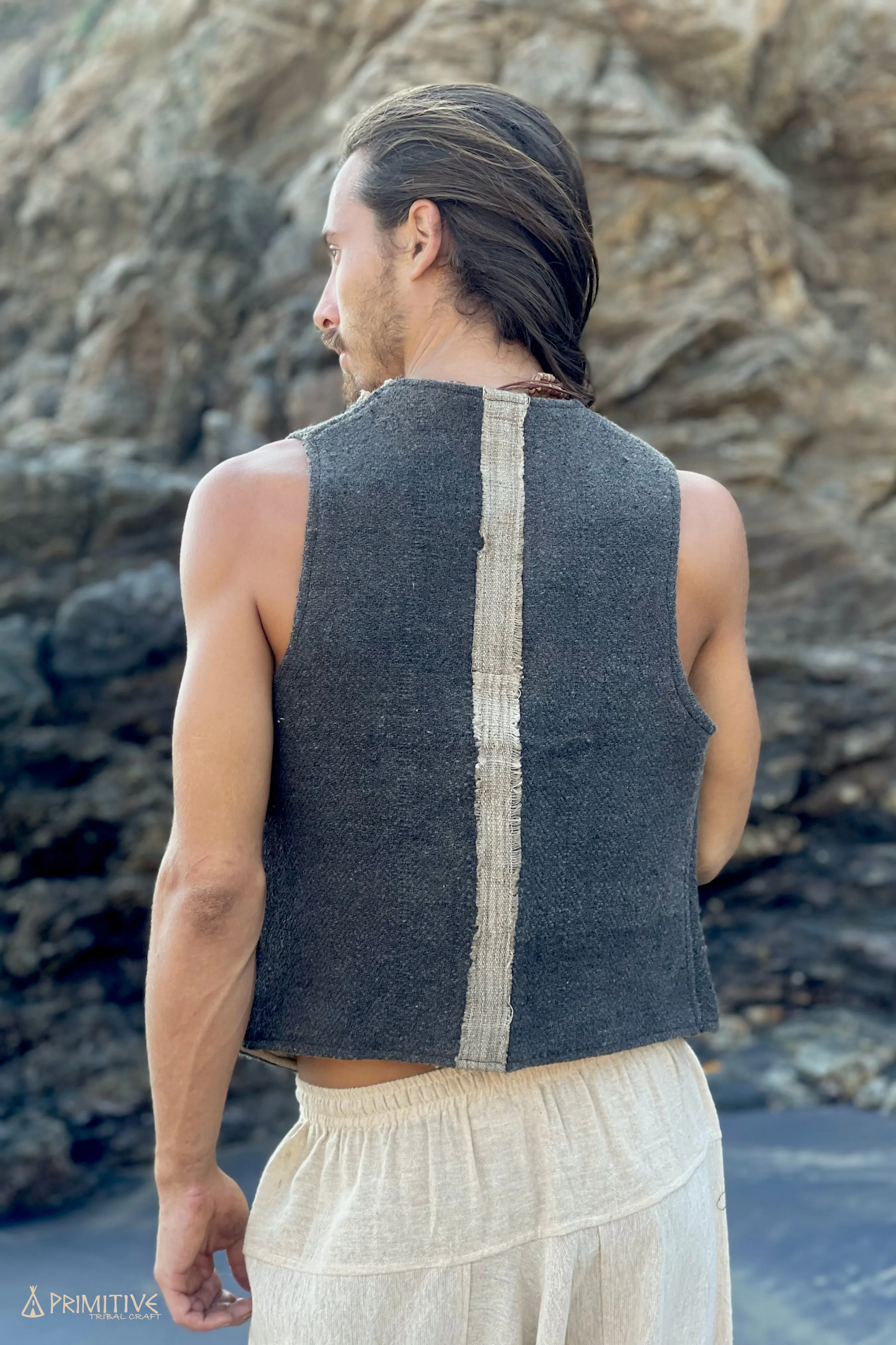 Aguila Vest ⋙⋘ Handwoven Hemp Wool